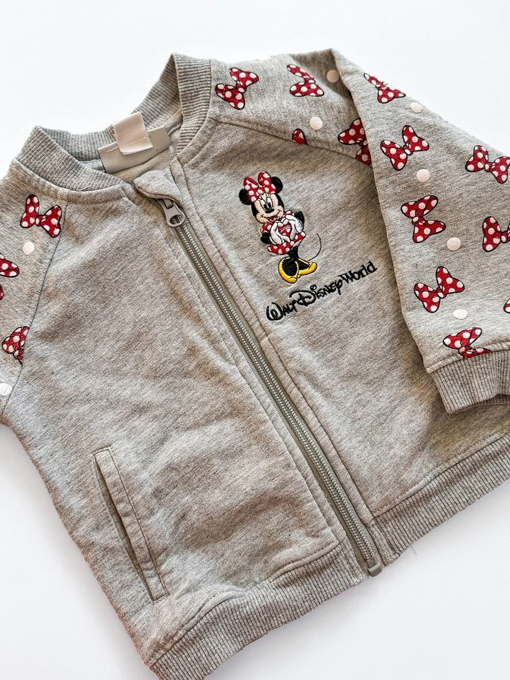 Disney Minnie Mouse Gray Zip Jacket